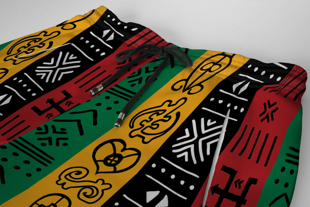 African Symbols In Pan African Colors Joggers Joggers Tianci 