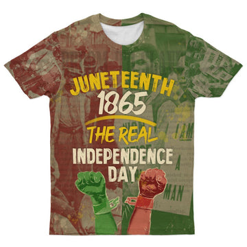 Juneteenth - The Real Independence Day T-shirt AOP Tee Tianci 