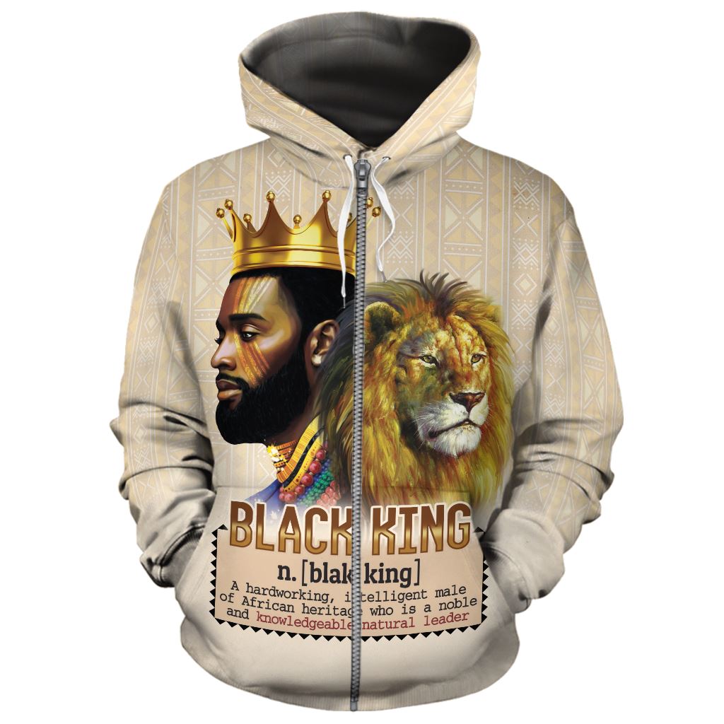 Lion Black King All-Over Hoodie Hoodie Tianci Zip S 