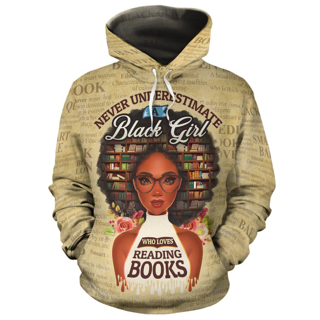 Never Underestimate A Book Lover All-over Hoodie Hoodie Tianci Pullover S 