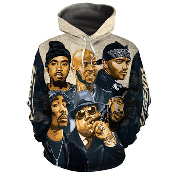 Hip Hop Legends All-over Hoodie Hoodie Tianci Pullover S 