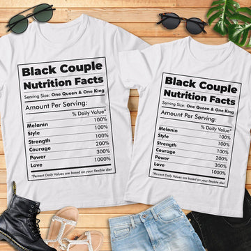 Nutrition Facts Black Couple Shirts Matching Shirts Gearment S S 
