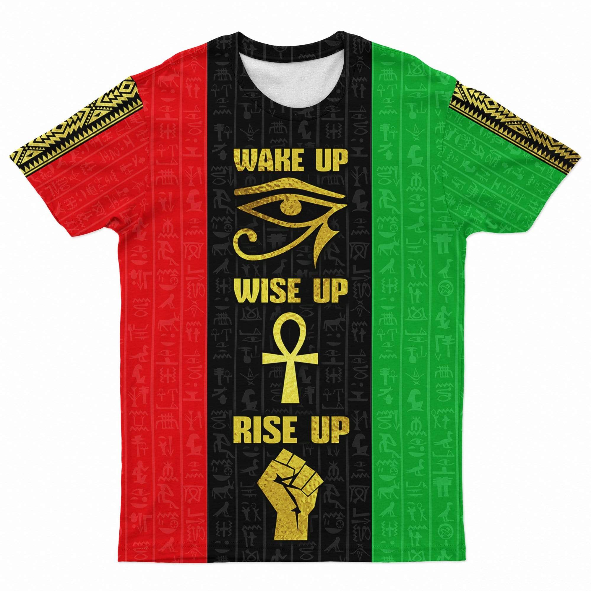 Wake Up Wise Up Rise Up T-shirt AOP Tee Tianci 