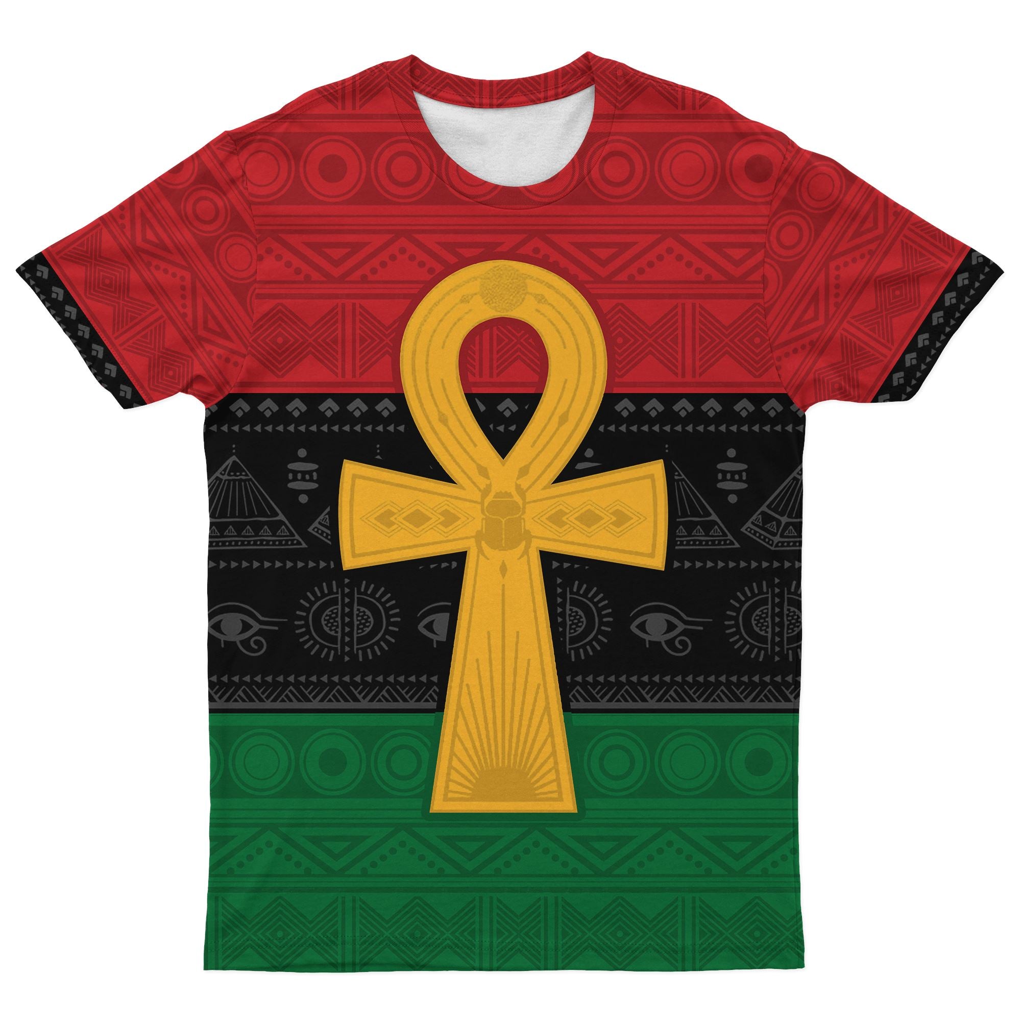Pan African Ankh T-shirt AOP Tee Tianci 