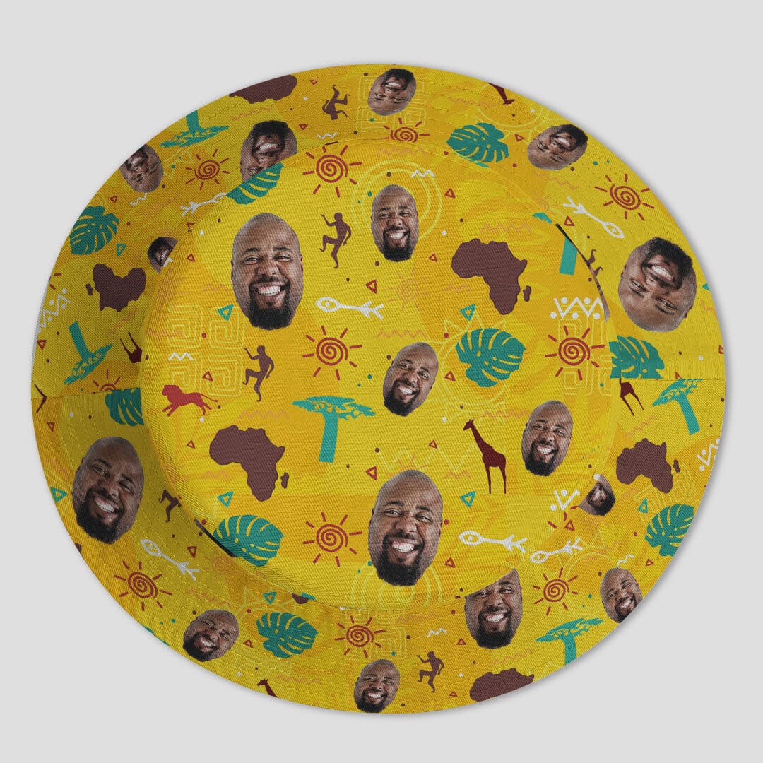 Custom Face African Pattern Bucket Hat Bucket Hat Tianci 