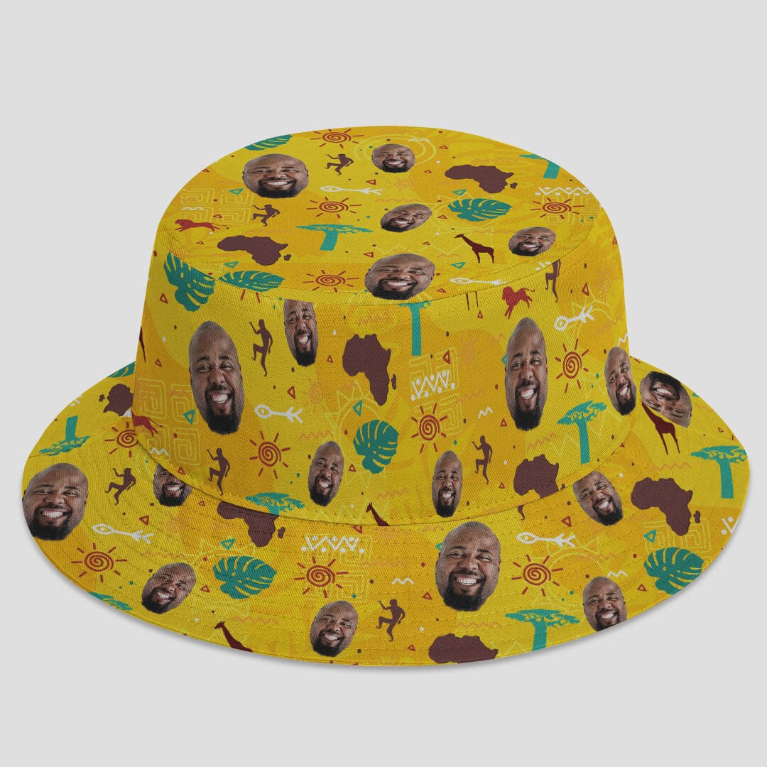 Custom Face African Pattern Bucket Hat Bucket Hat Tianci 