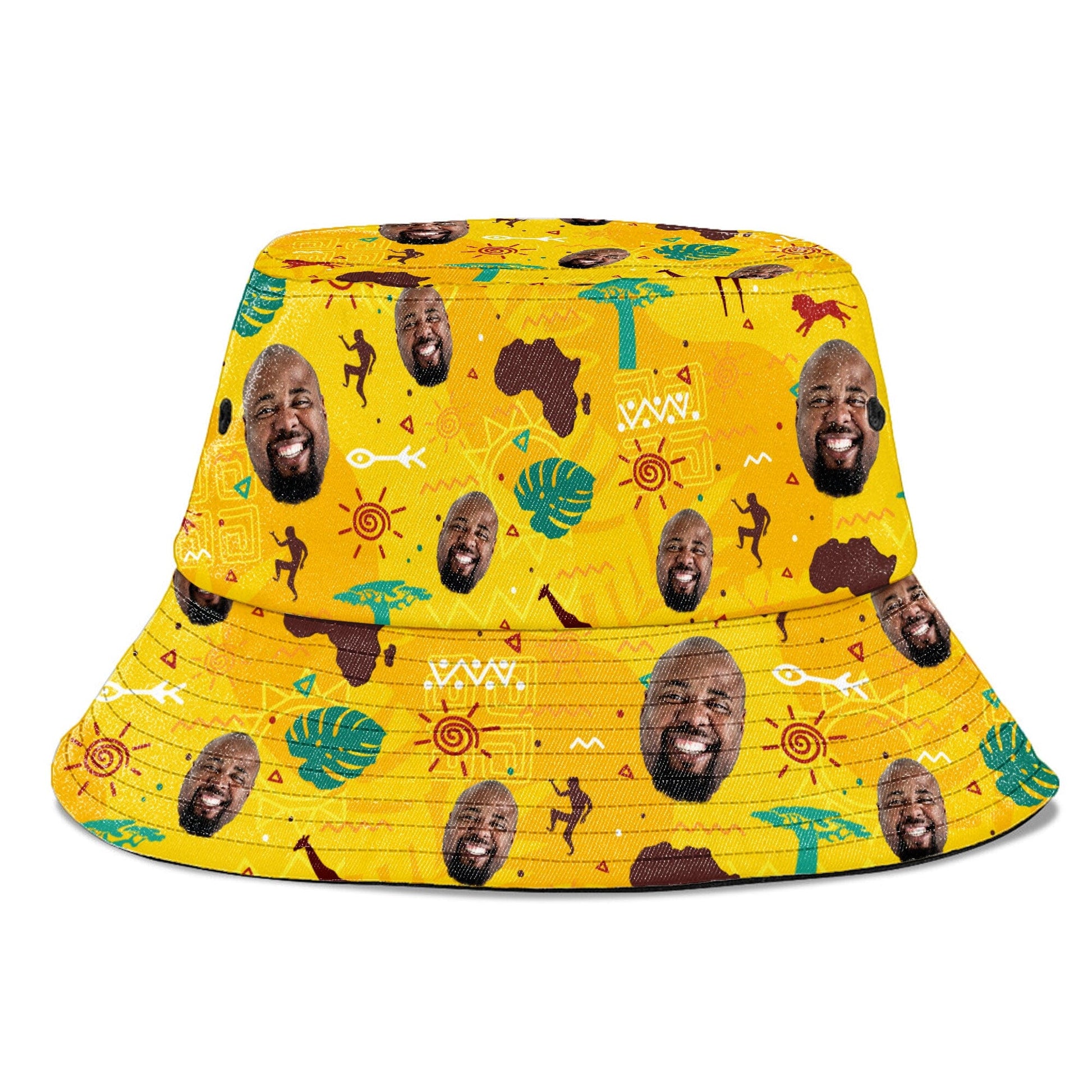 Custom Face African Pattern Bucket Hat Bucket Hat Tianci 