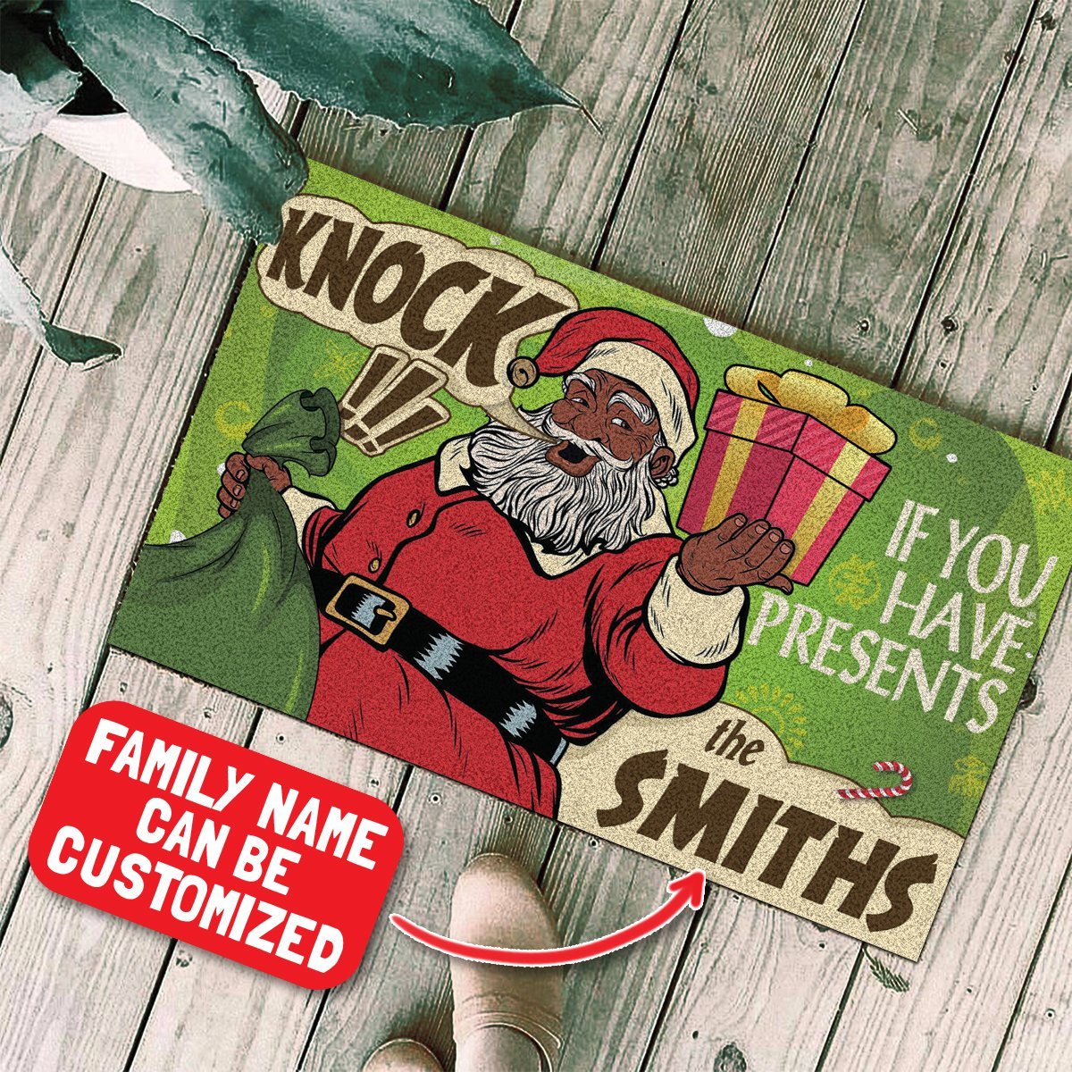 Personalized Knock If You Have Presents Decorative Mat Decorative Mat Tianci 