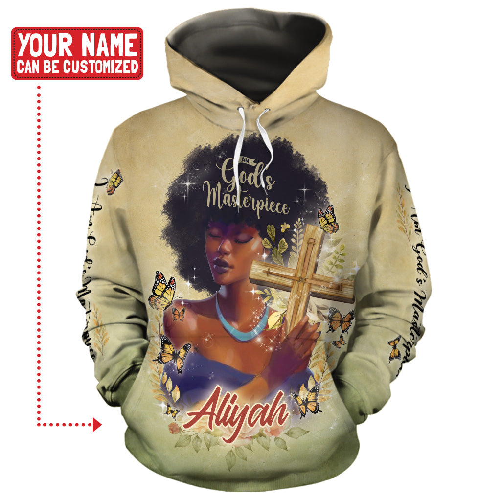 Personalized I Am God's Masterpiece All-over Hoodie Hoodie Tianci 