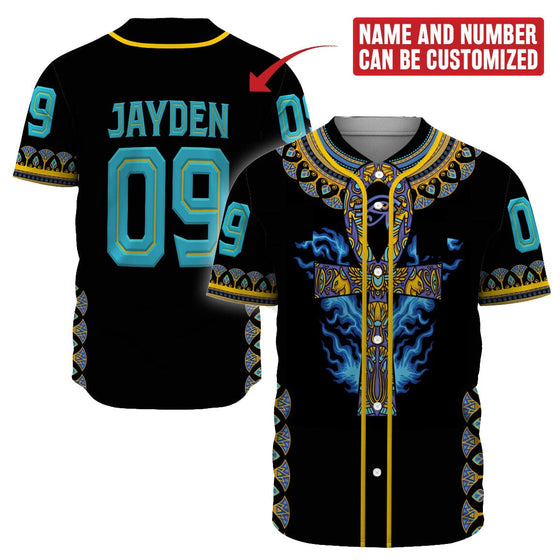 Personalized Egyptian Ankh Ft Eye Of Ra Jersey Shirt Jersey Shirt Tianci 