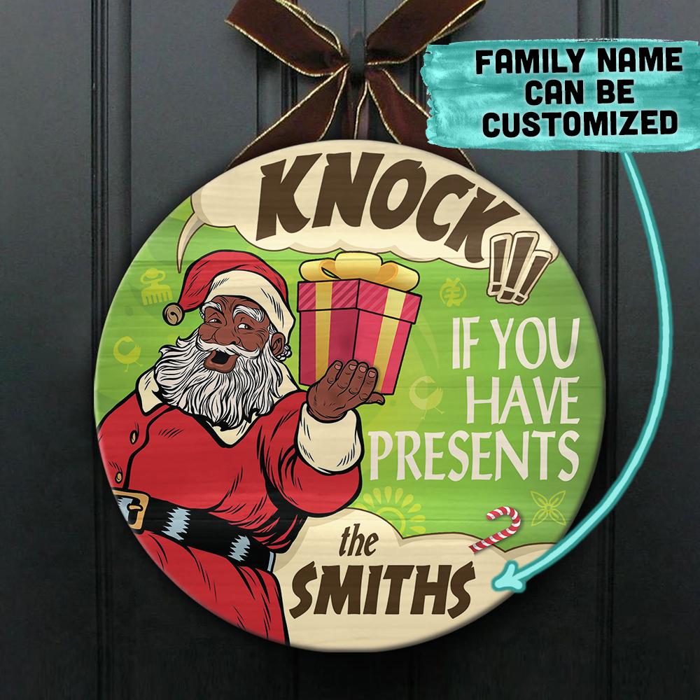 Personalized Knock If You Have Presents Wood Sign Wood Sign Tianci 