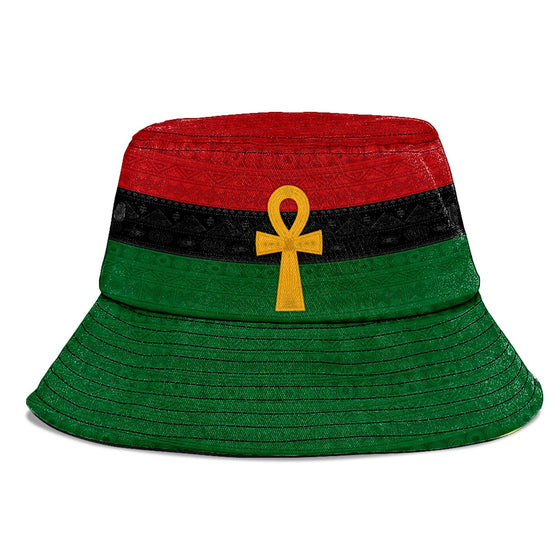 Pan African Ankh Bucket Hat Bucket Hat Tianci
