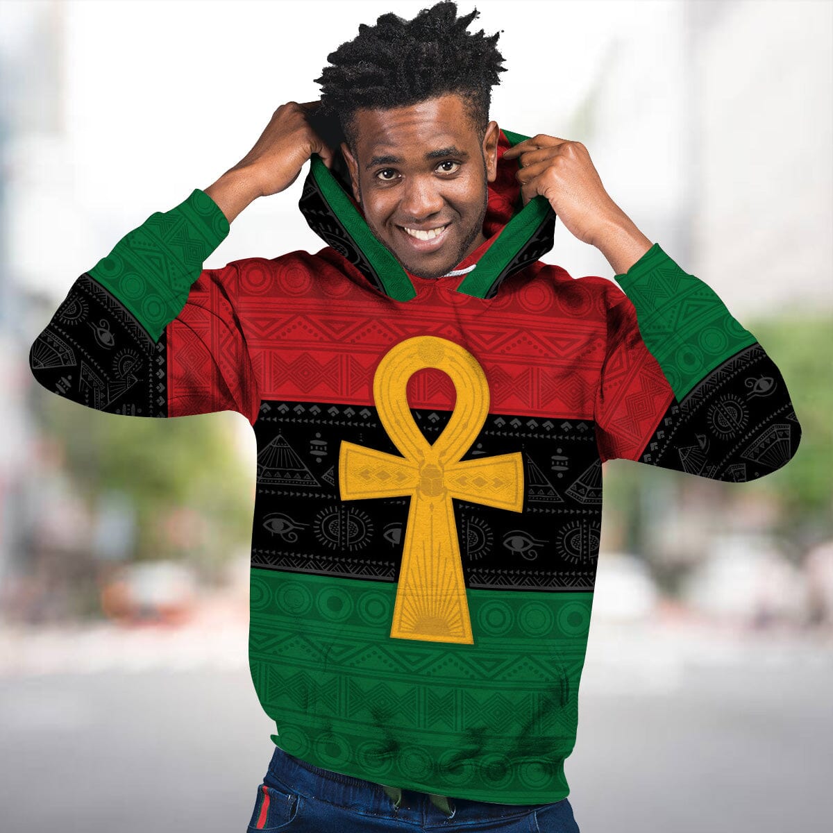 Pan African Ankh All-over Hoodie Hoodie Tianci 