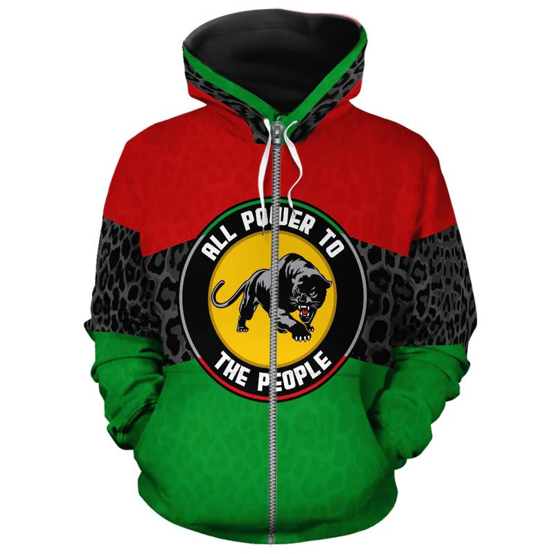 Pan African Panther All-over Hoodie Hoodie Tianci Zip S 