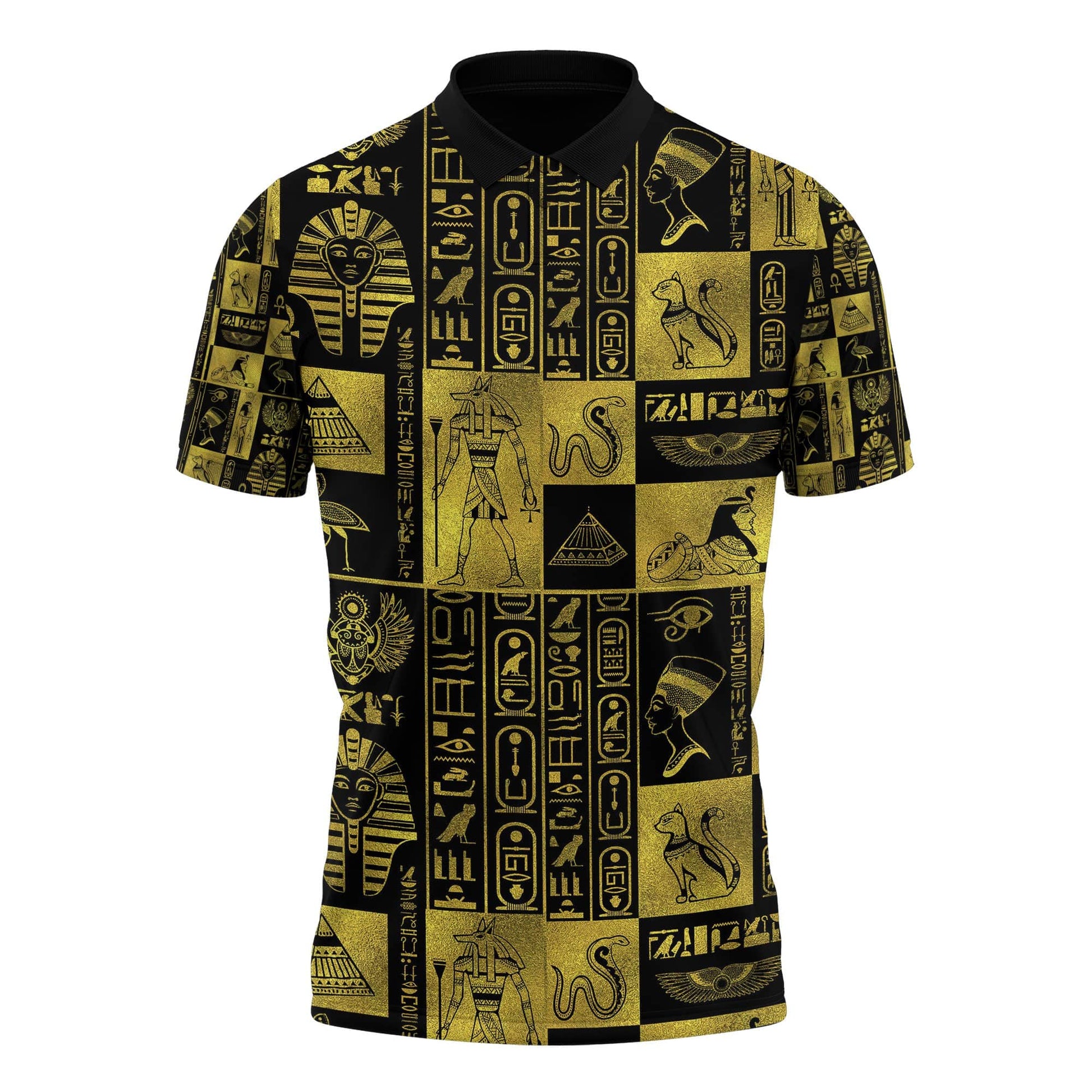 Egyptian Symbols Gold Polo Shirt Polo Shirt Tianci 