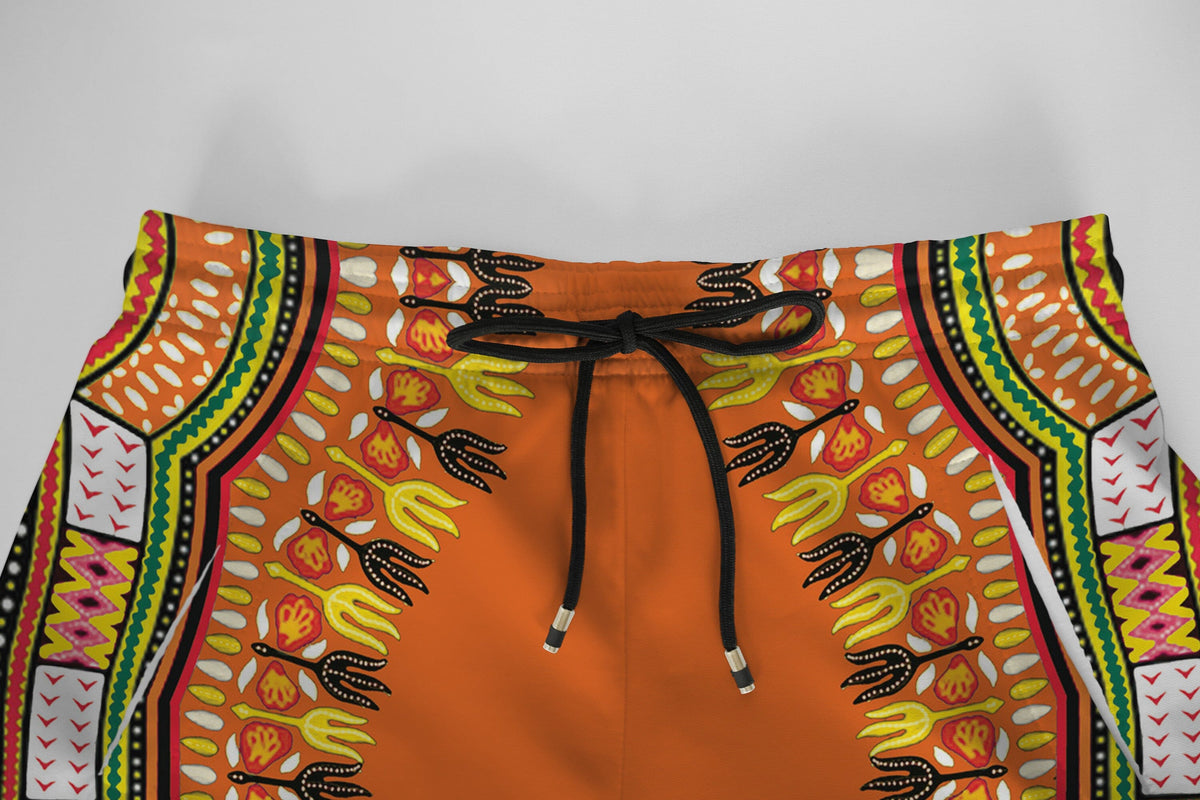 Printed Dashiki In Orange Joggers Joggers Tianci 