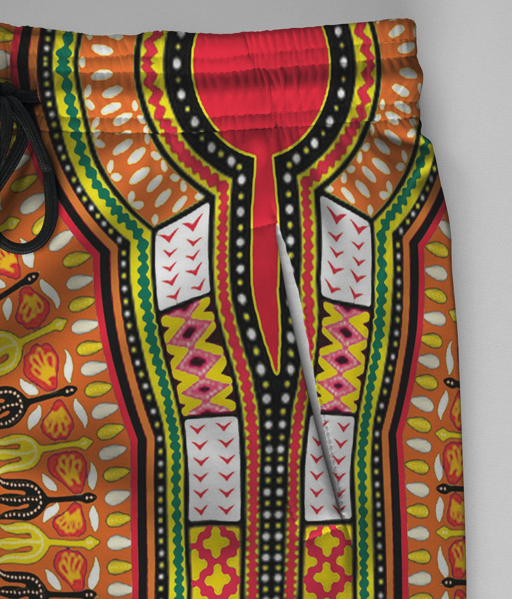 Printed Dashiki In Orange Joggers Joggers Tianci 