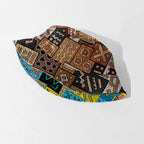 African Pattern Art & Mud Cloth Reversible Bucket Hat Reversible Bucket Hat Tianci 