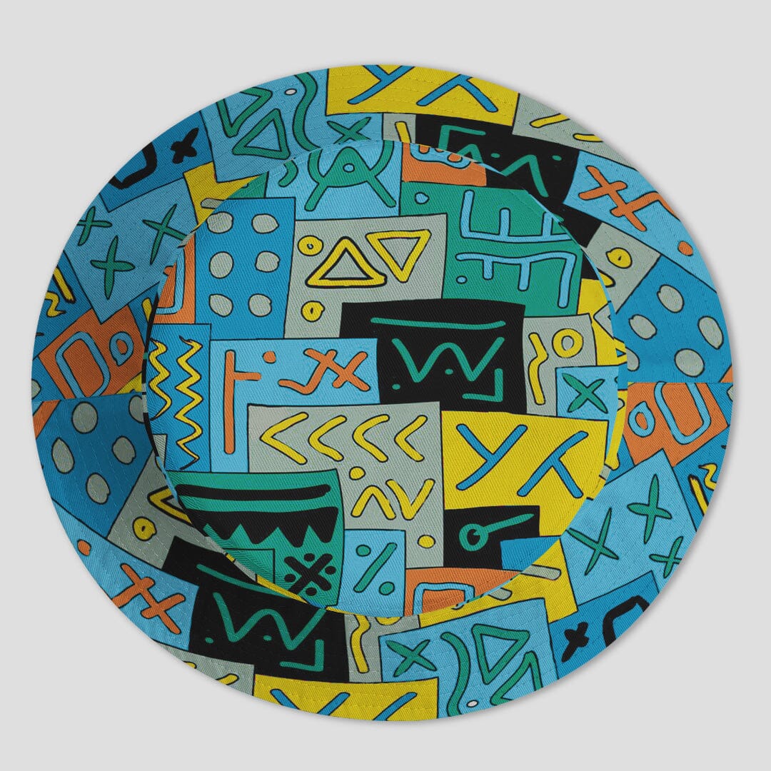 African Pattern Art & Mud Cloth Reversible Bucket Hat Reversible Bucket Hat Tianci 