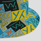 African Pattern Art & Mud Cloth Reversible Bucket Hat Reversible Bucket Hat Tianci 