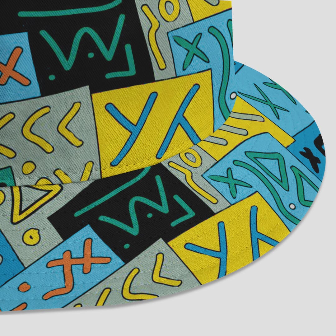 African Pattern Art & Mud Cloth Reversible Bucket Hat Reversible Bucket Hat Tianci 