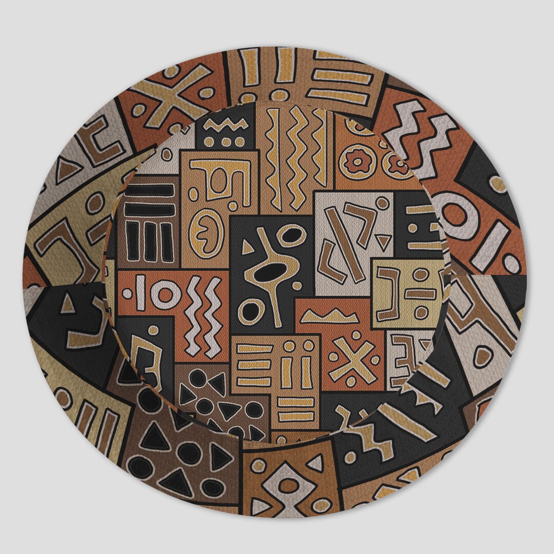 African Pattern Art & Mud Cloth Reversible Bucket Hat Reversible Bucket Hat Tianci 