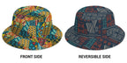 African Symbols Patterns & Patchwork Reversible Bucket Hat Reversible Bucket Hat Tianci 