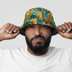 African Symbols Patterns & Patchwork Reversible Bucket Hat Reversible Bucket Hat Tianci 