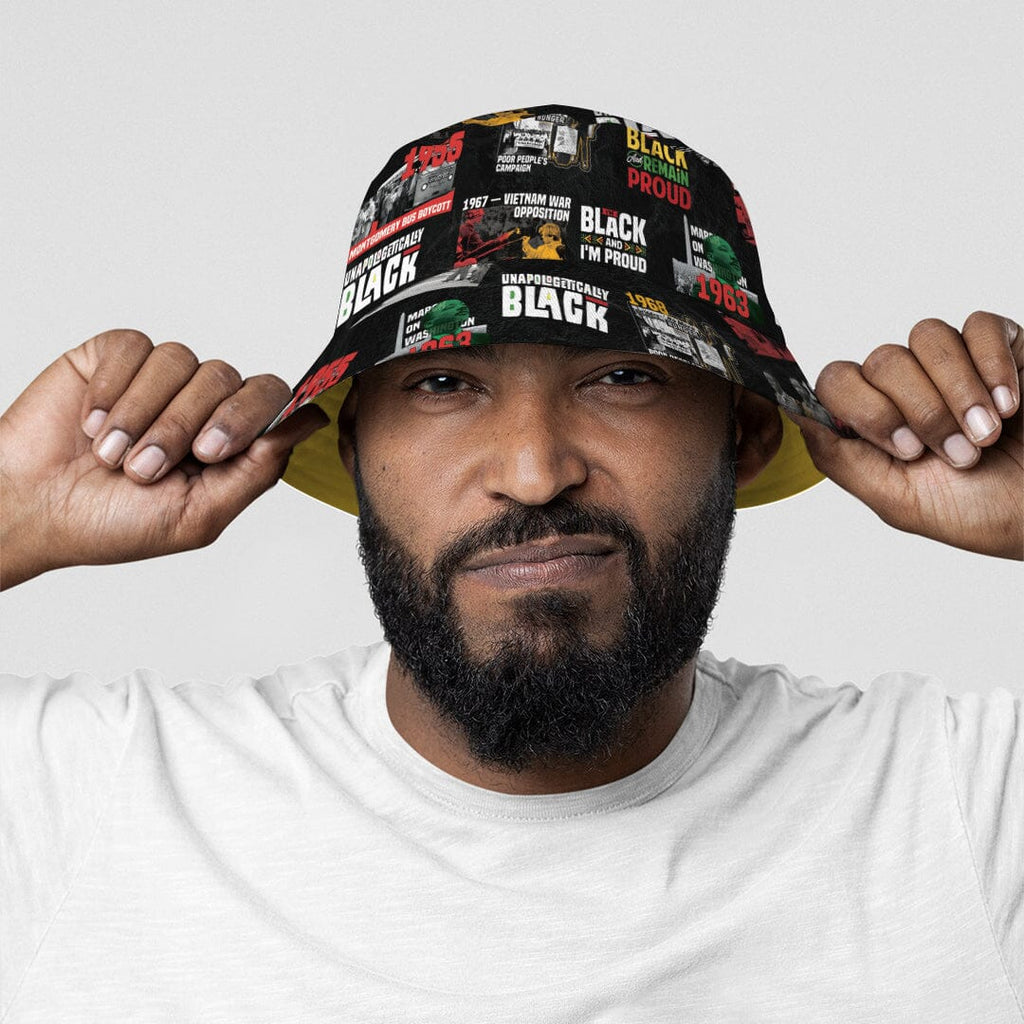 Civil Rights Movement Poster Art Reversible Bucket Hat Reversible Bucket Hat Tianci 