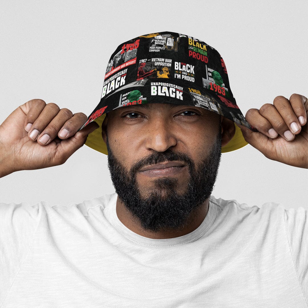 Civil Rights Movement Poster Art Reversible Bucket Hat Reversible Bucket Hat Tianci 