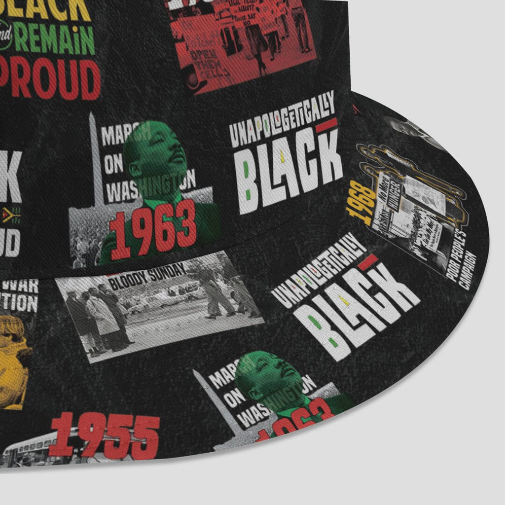 Civil Rights Movement Poster Art Reversible Bucket Hat Reversible Bucket Hat Tianci 