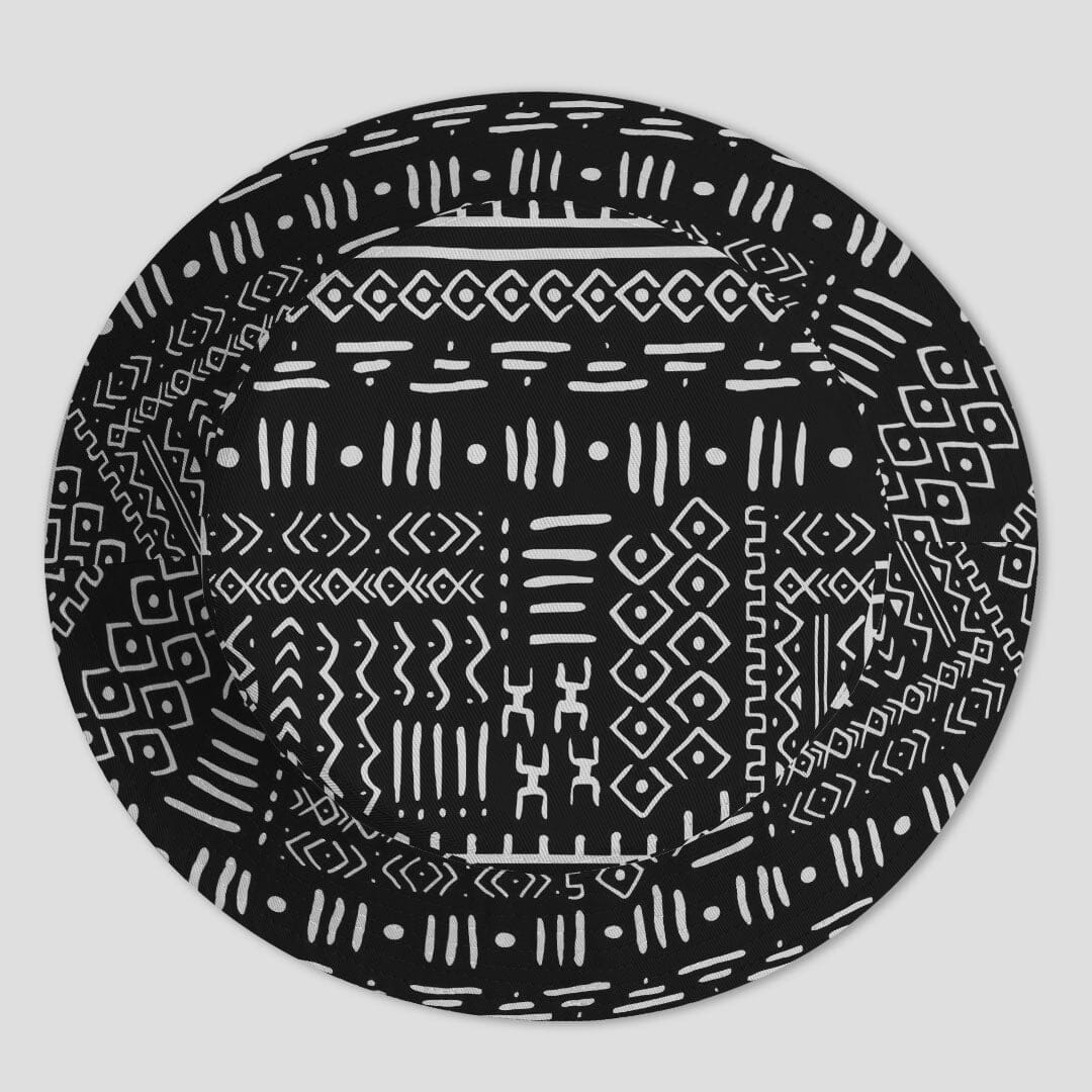 Mudcloth Black And White Reversible Bucket Hat Reversible Bucket Hat Tianci 