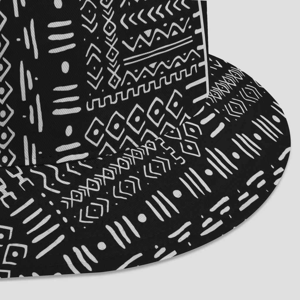 Mudcloth Black And White Reversible Bucket Hat Reversible Bucket Hat Tianci 