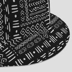 Mudcloth Black And White Reversible Bucket Hat Reversible Bucket Hat Tianci 
