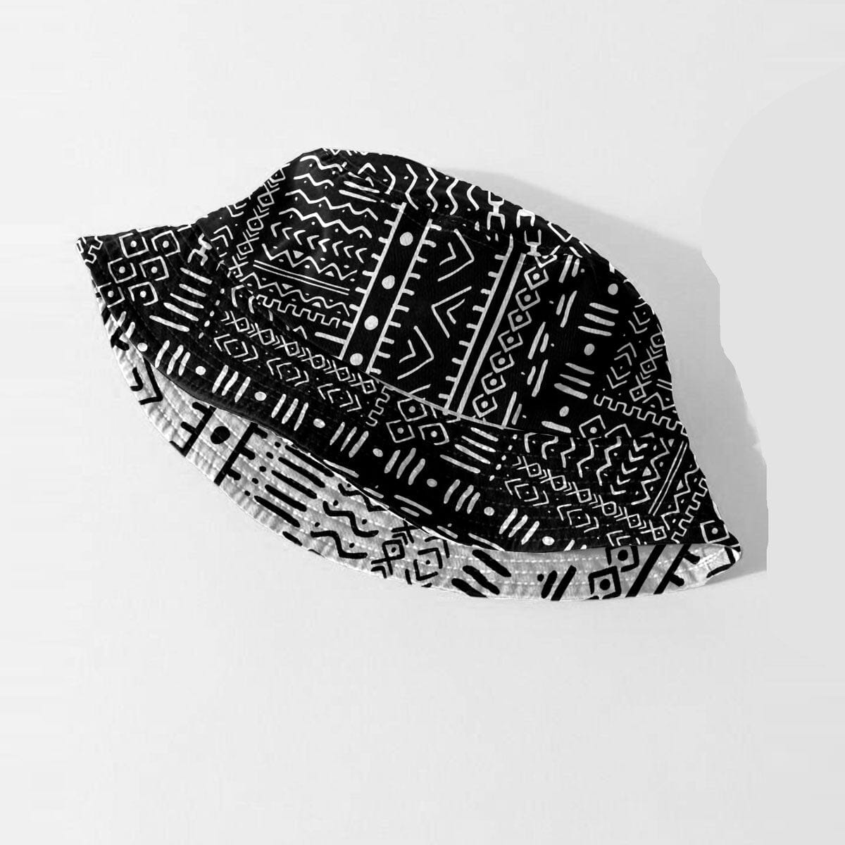 Mudcloth Black And White Reversible Bucket Hat Reversible Bucket Hat Tianci 