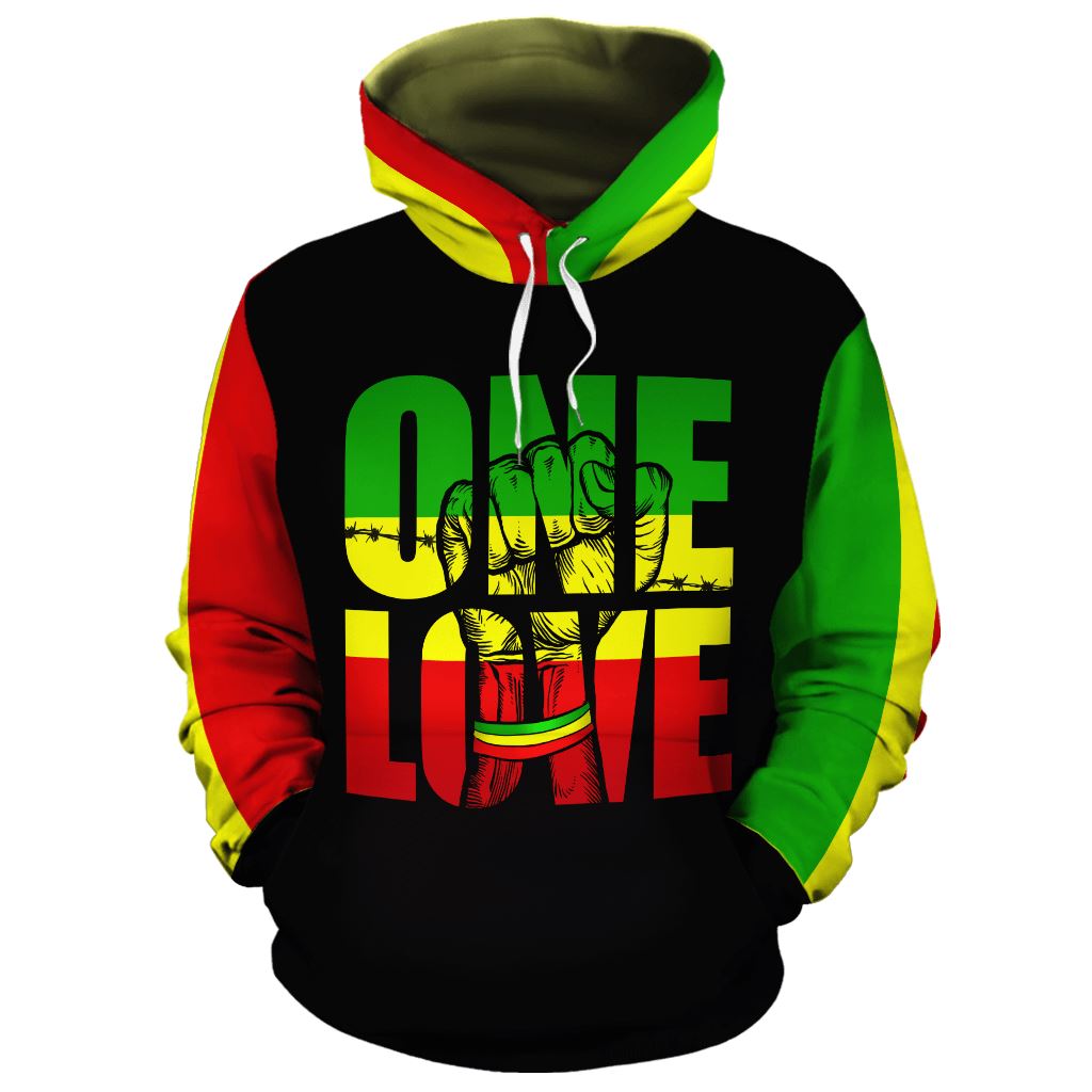 Reggae One Love All-over Hoodie Hoodie Tianci Pullover S 