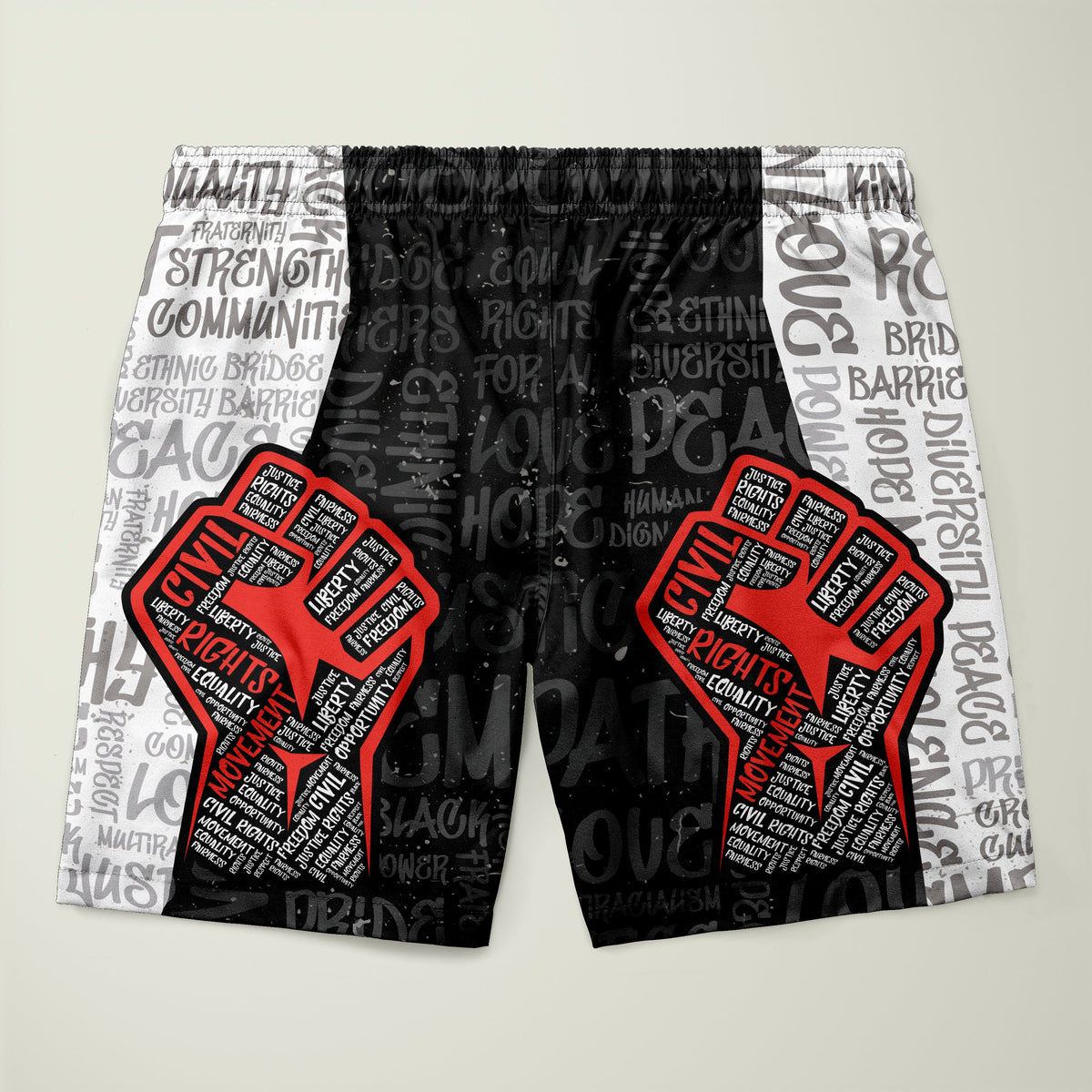 Civil Rights Movement Justice Fist Shorts Shorts Tianci 
