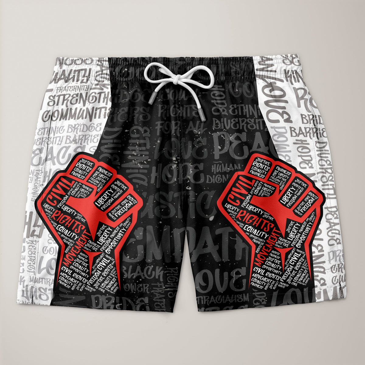 Civil Rights Movement Justice Fist Shorts Shorts Tianci 