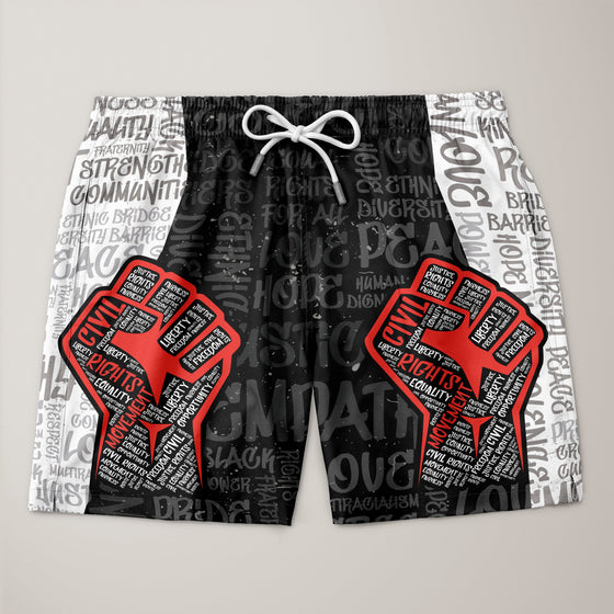 Civil Rights Movement Justice Fist Shorts Shorts Tianci 