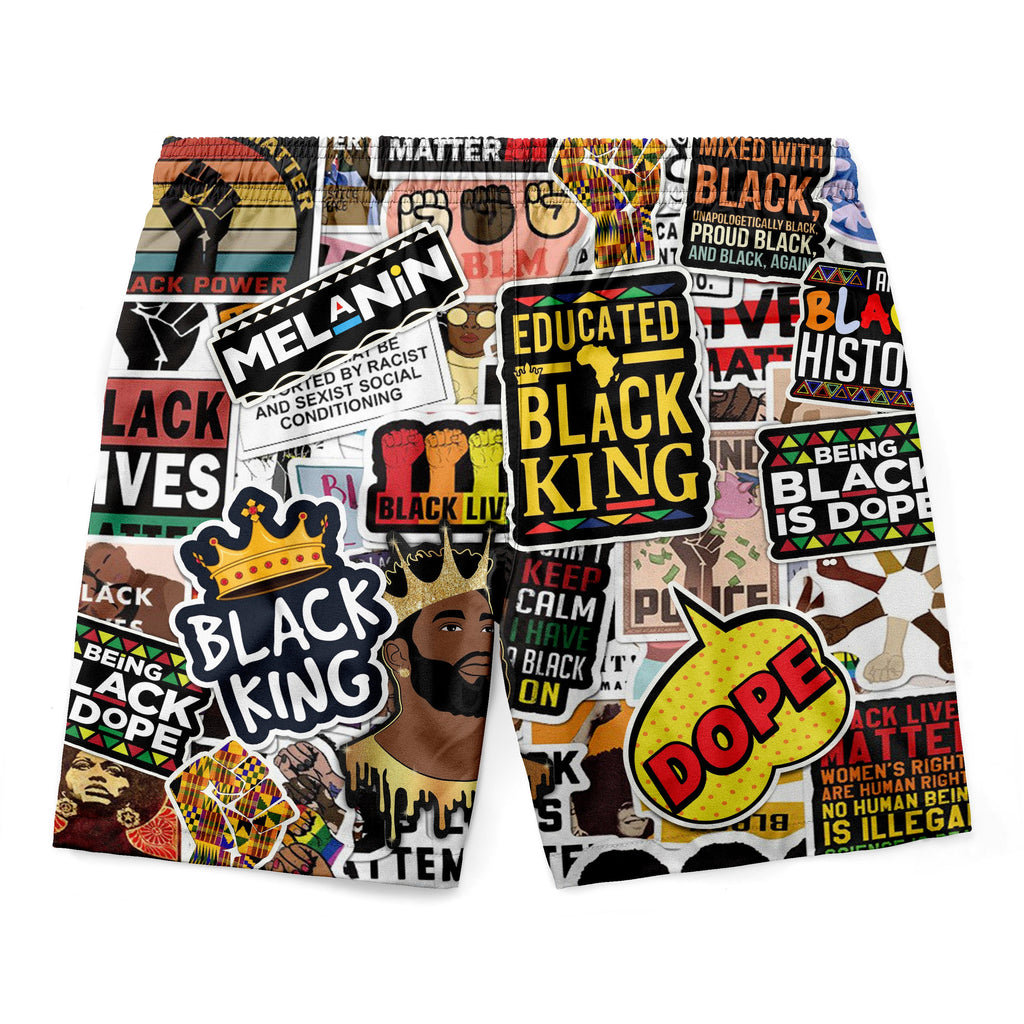 Black King's Time Stickers Shorts Shorts Tianci 