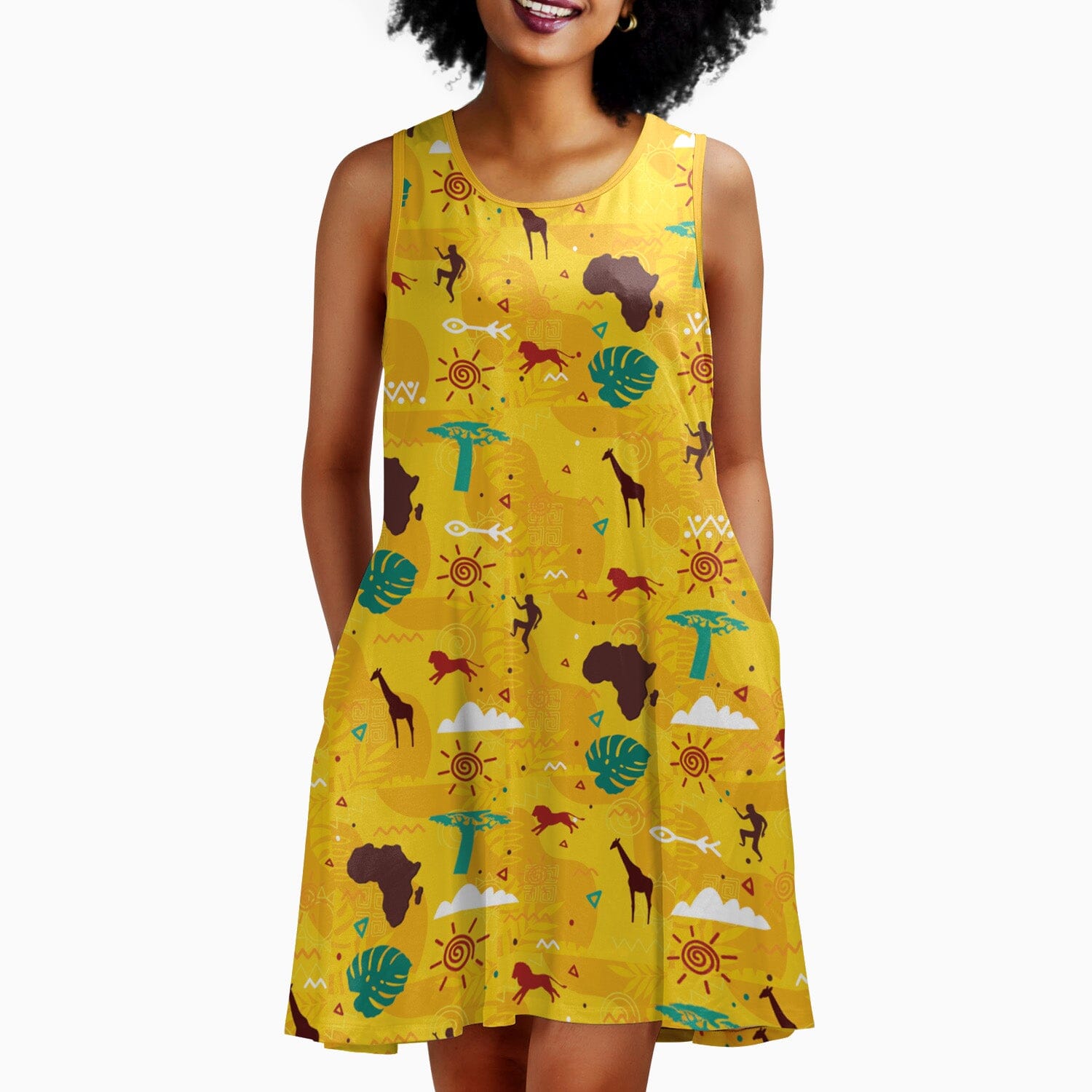 African Symbols Summer Dress Summer Dress Tianci 