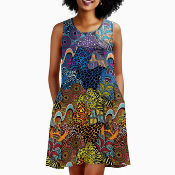 African Patchwork Summer Dress Summer Dress Tianci 