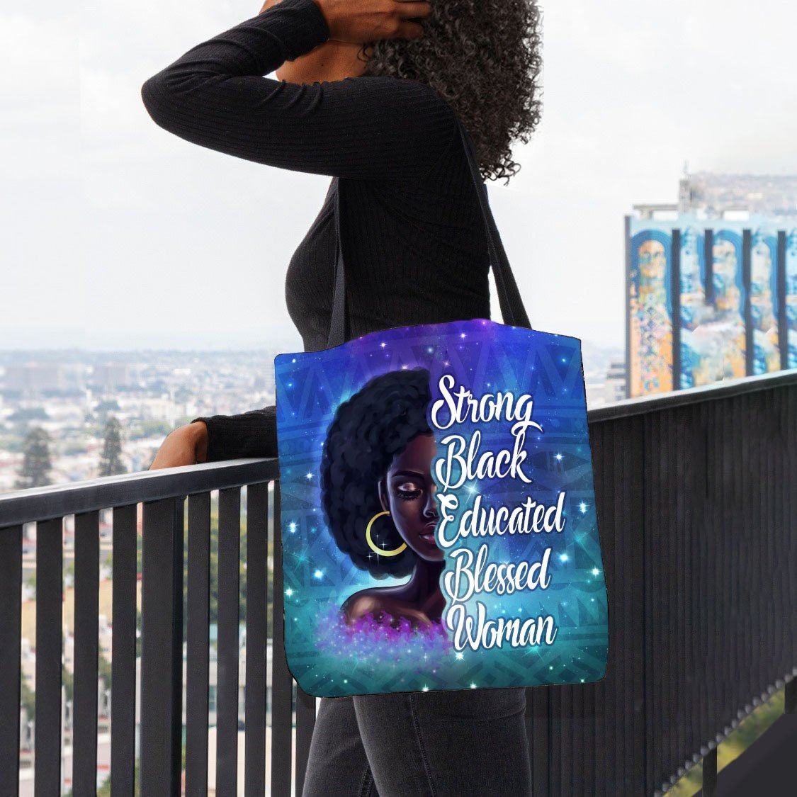 Strong Black Educated Blessed Woman Tote Bag Tote Bag Tianci 
