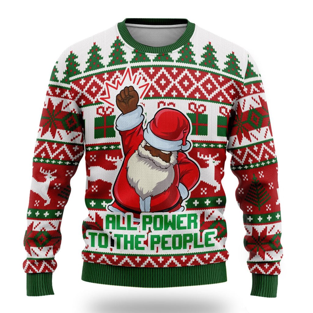 Santa Fist Ugly Sweatshirt Sweatshirt Tianci 