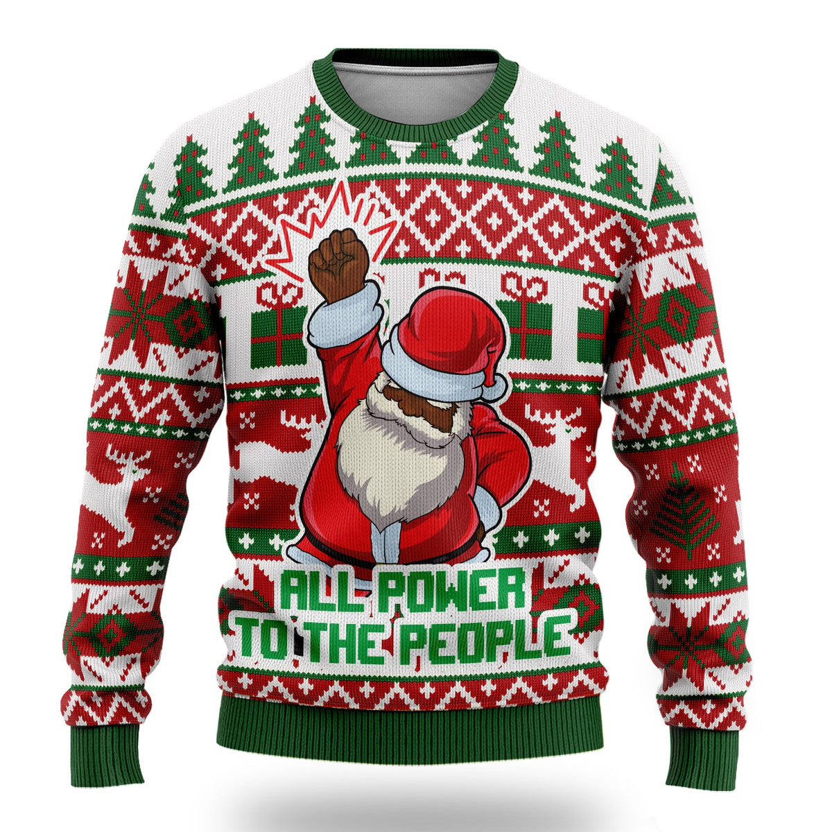 Santa Fist Ugly Sweatshirt Sweatshirt Tianci 
