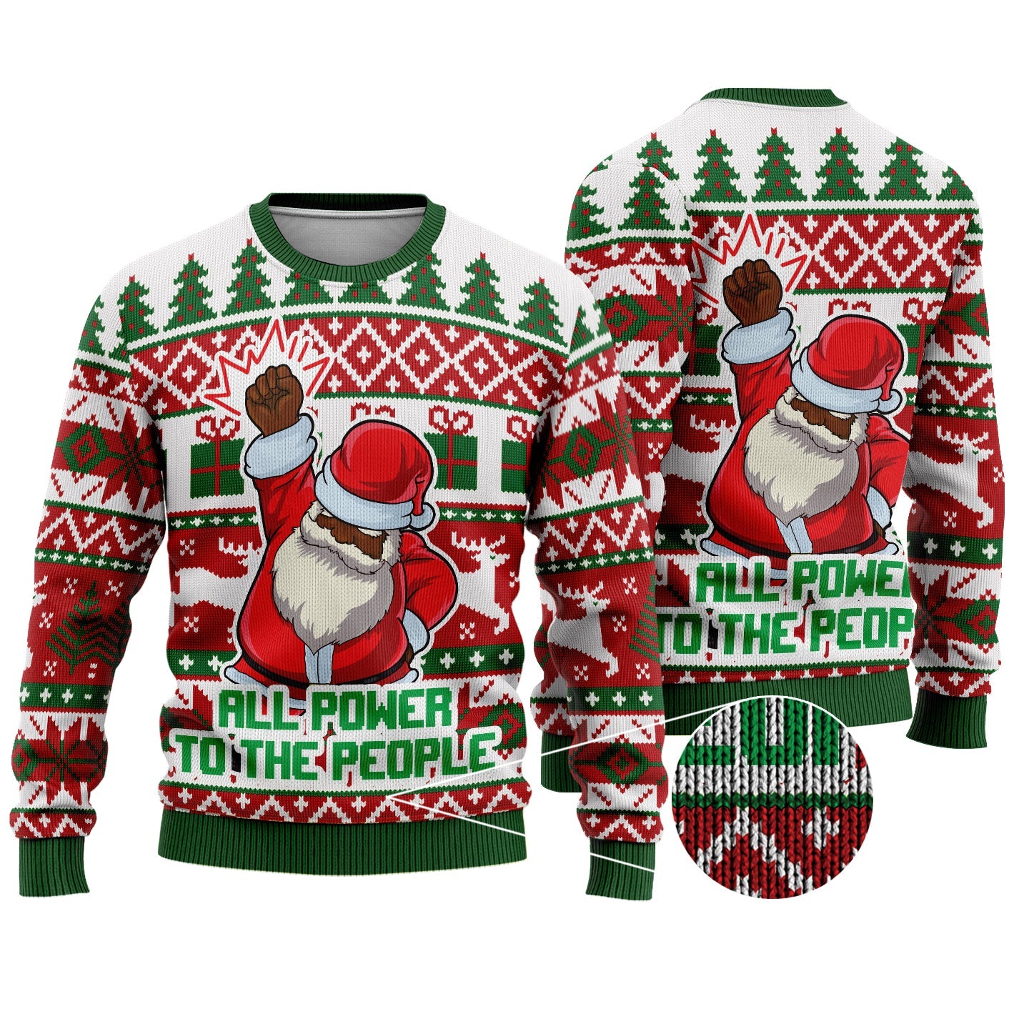Santa Fist Ugly Sweatshirt Sweatshirt Tianci 