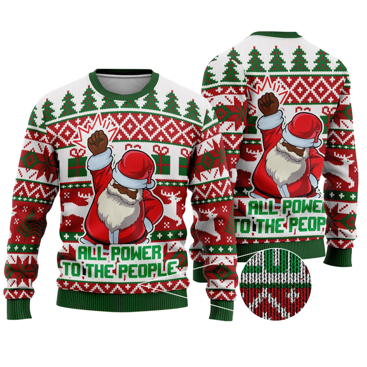 Santa Fist Ugly Sweatshirt Sweatshirt Tianci 