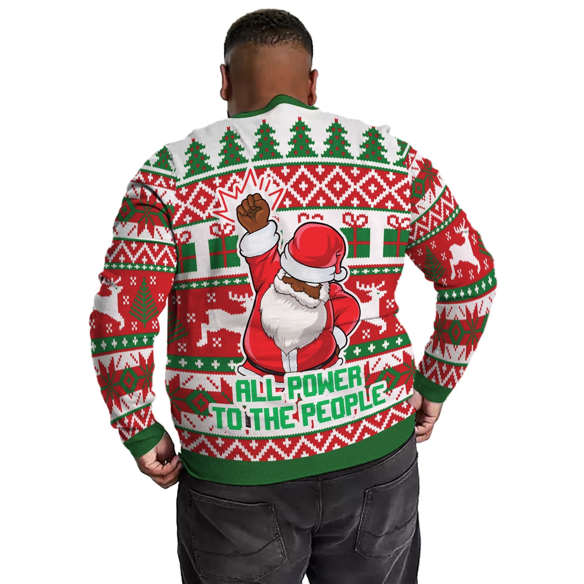 Santa Fist Ugly Sweatshirt Sweatshirt Tianci 