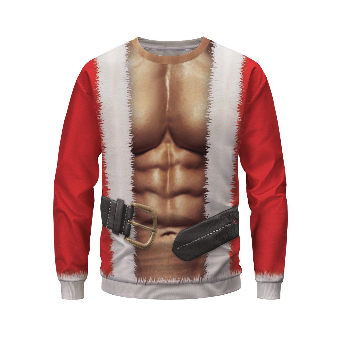 Fit Santa Claus Sweatshirt Sweatshirt Tianci Almond S 