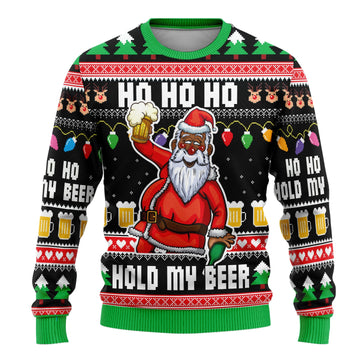 Ho Ho Ho Hold My Beer Ugly Sweatshirt Sweatshirt Tianci 
